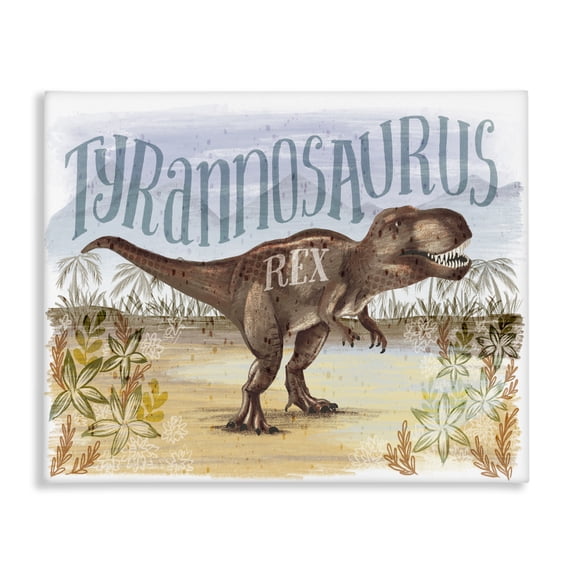 Stupell Industries Eclectic T-Rex in Nature Canvas Art, 40 x 30, by Raquel Maciel