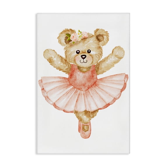 Stupell Industries Eclectic Teddy Bear Ballet Tutu Canvas Art, 24 x 36, by Amy Hall