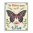 thumbnail image 1 of Stupell Industries Eclectic To Thine Self Be True Phrase Gray Framed Giclee Art, 24 x 30, by Carrie Cantwell, 1 of 8