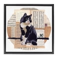 thumbnail image 1 of Stupell Industries Eclectic Tuxedo Cat Collage Black Floating Frame Canvas Art, 25 x 25, by Nancy Overton, 1 of 7