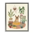 thumbnail image 1 of Stupell Industries Eclectic Urban Dog with Plants Gray Floating Frame Canvas Art, 17 x 21, by Mary Urban, 1 of 8