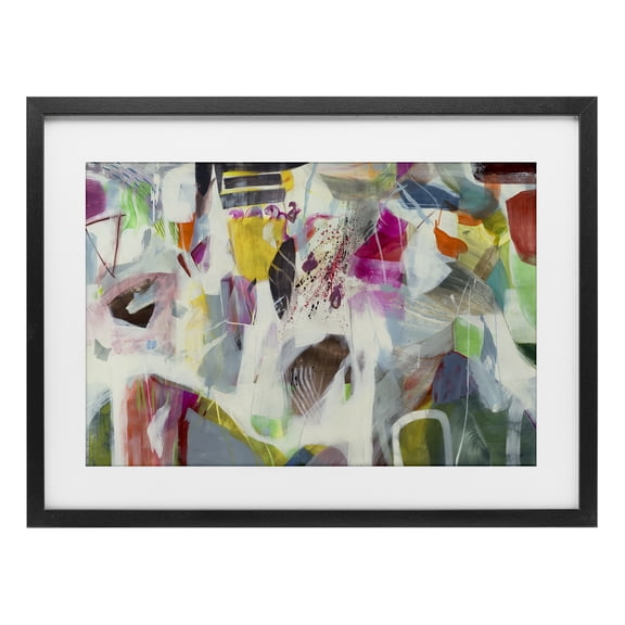 Stupell Industries Eclectic Whimsy Abstraction Black Framed Print Under Glass design by Jill Martin, 14 x 20