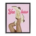 thumbnail image 1 of Stupell Industries Eclectic Yeehaw Cowgirl Boots Black Floating Frame Canvas Art, 17 x 21, by Ziwei Li, 1 of 8