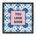 thumbnail image 1 of Stupell Industries Eclectic You Look Good Boho Pattern Black Floating Frame Canvas Art, 18 x 18, by Lettered and Lined, 1 of 7