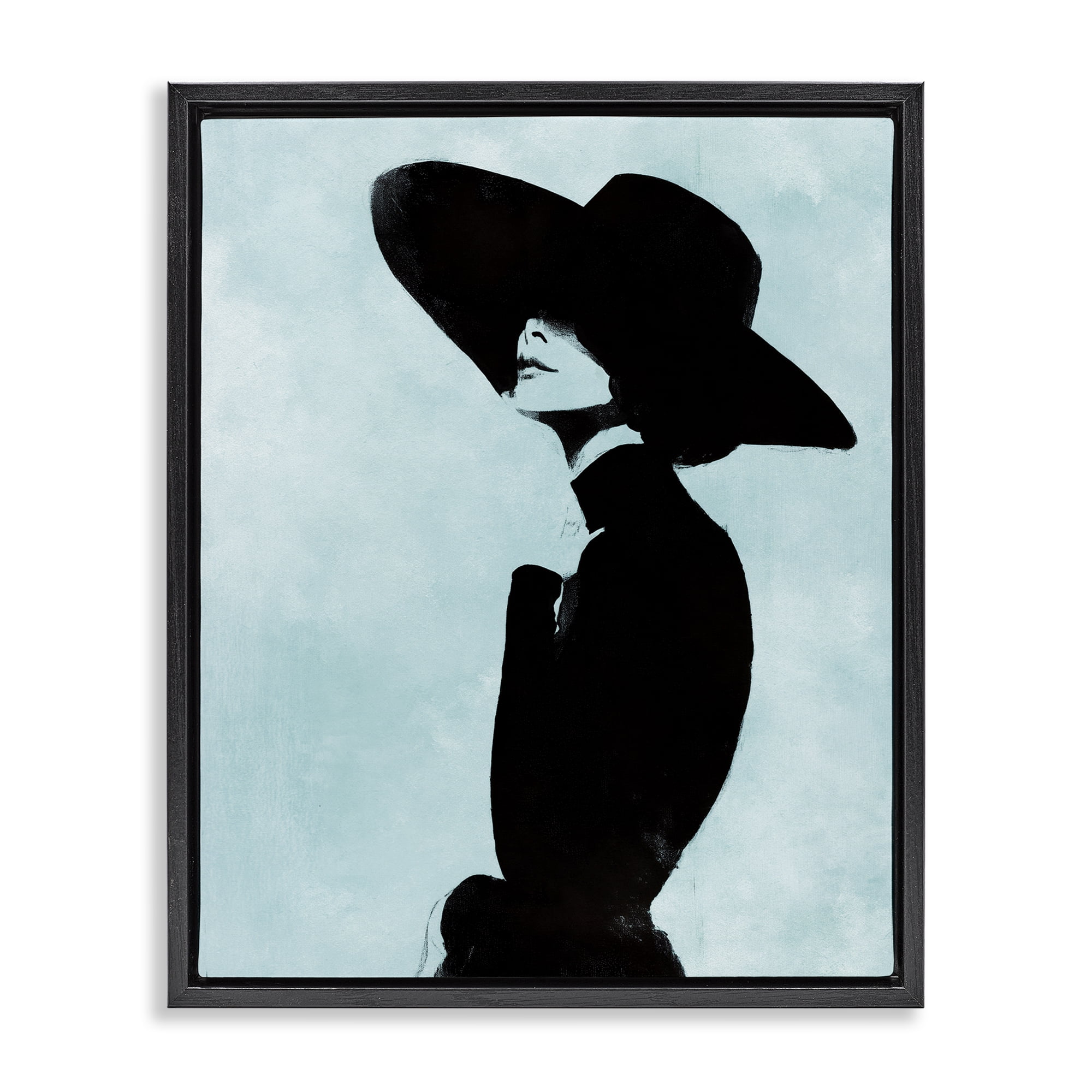 Stupell Industries Eclipse In Black Black Framed Floater Canvas Wall Art, design by Svetlana Aleynikova