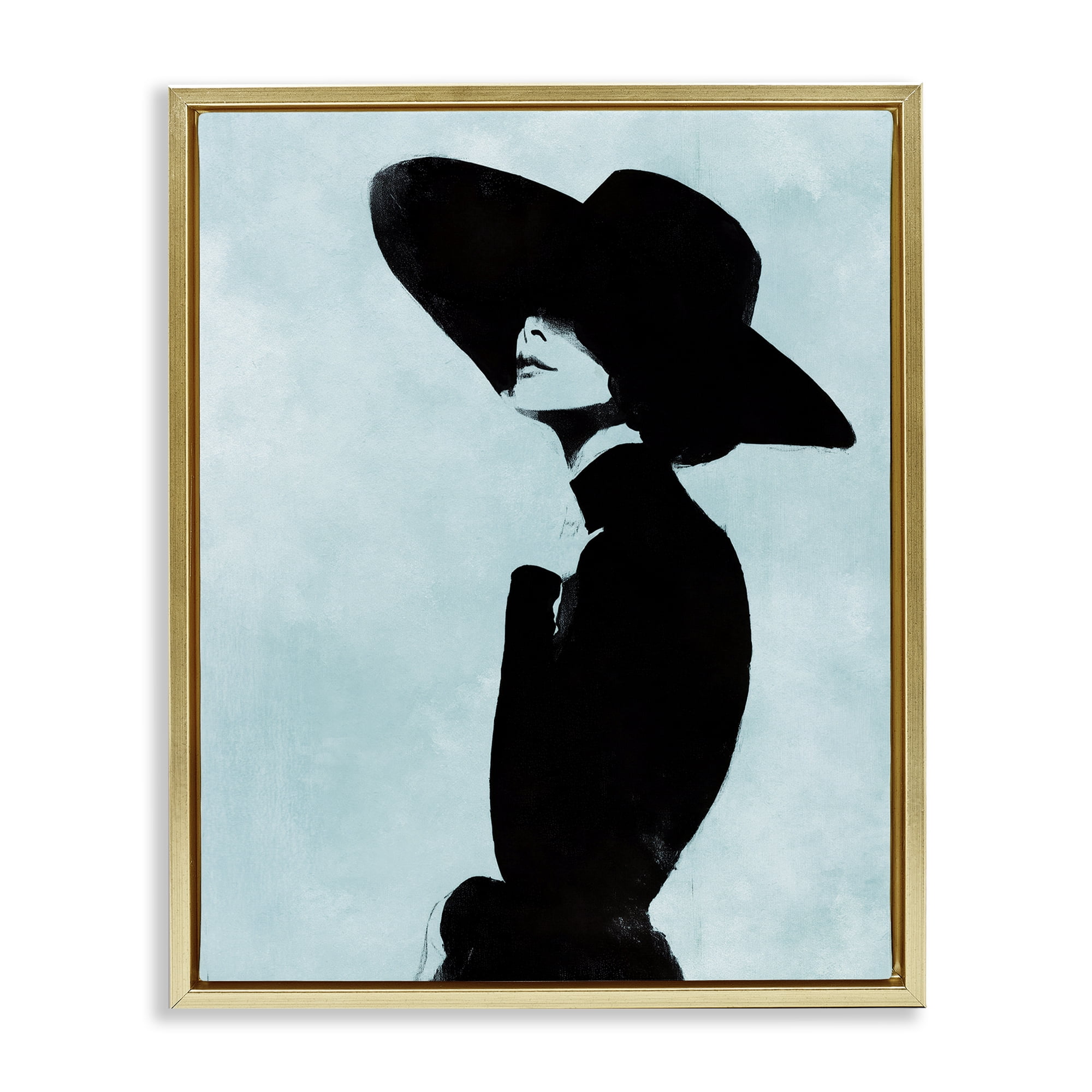 Stupell Industries Eclipse In Black Gold Framed Floater Canvas Wall Art, design by Svetlana Aleynikova