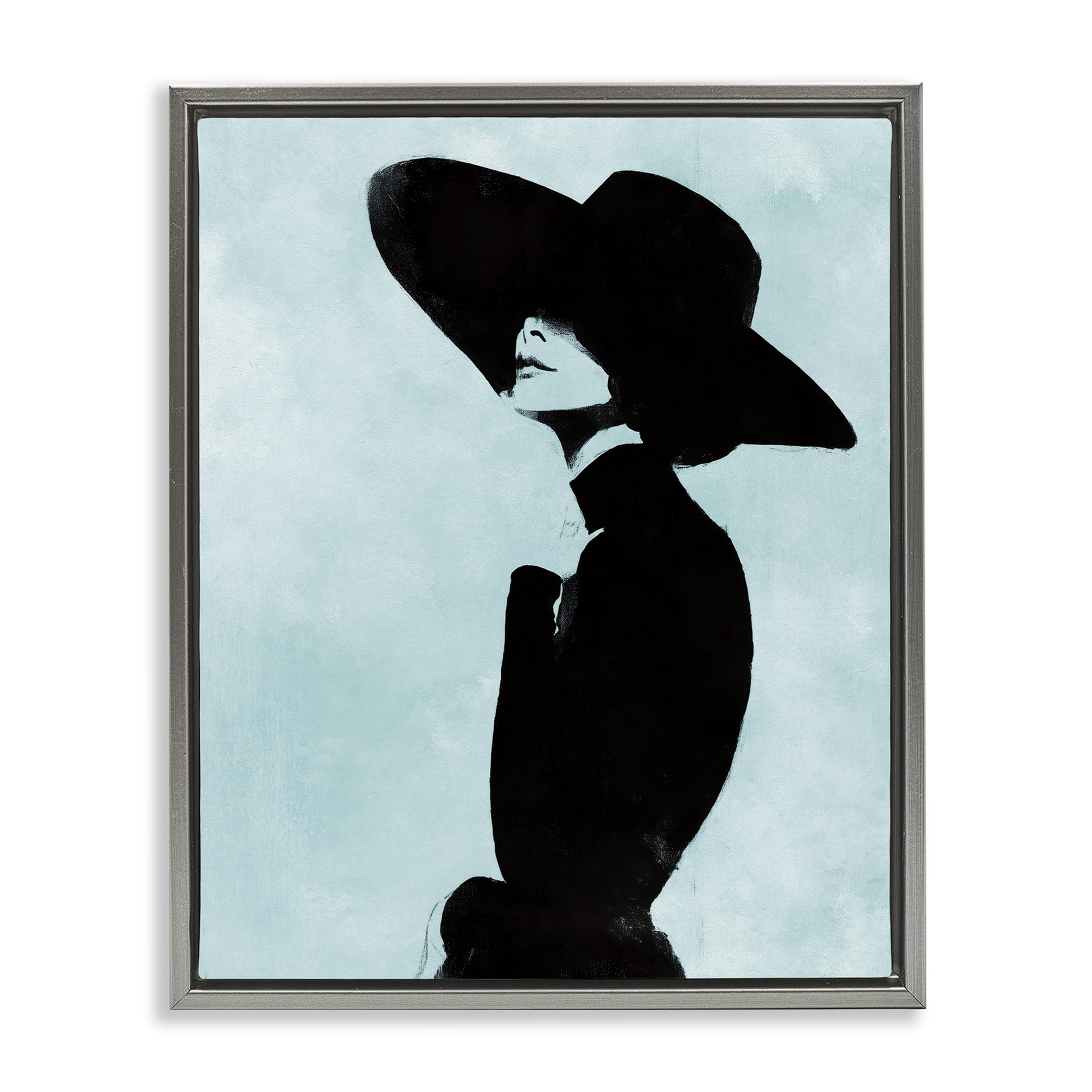 Stupell Industries Eclipse In Black Gray Framed Floater Canvas Wall Art, design by Svetlana Aleynikova