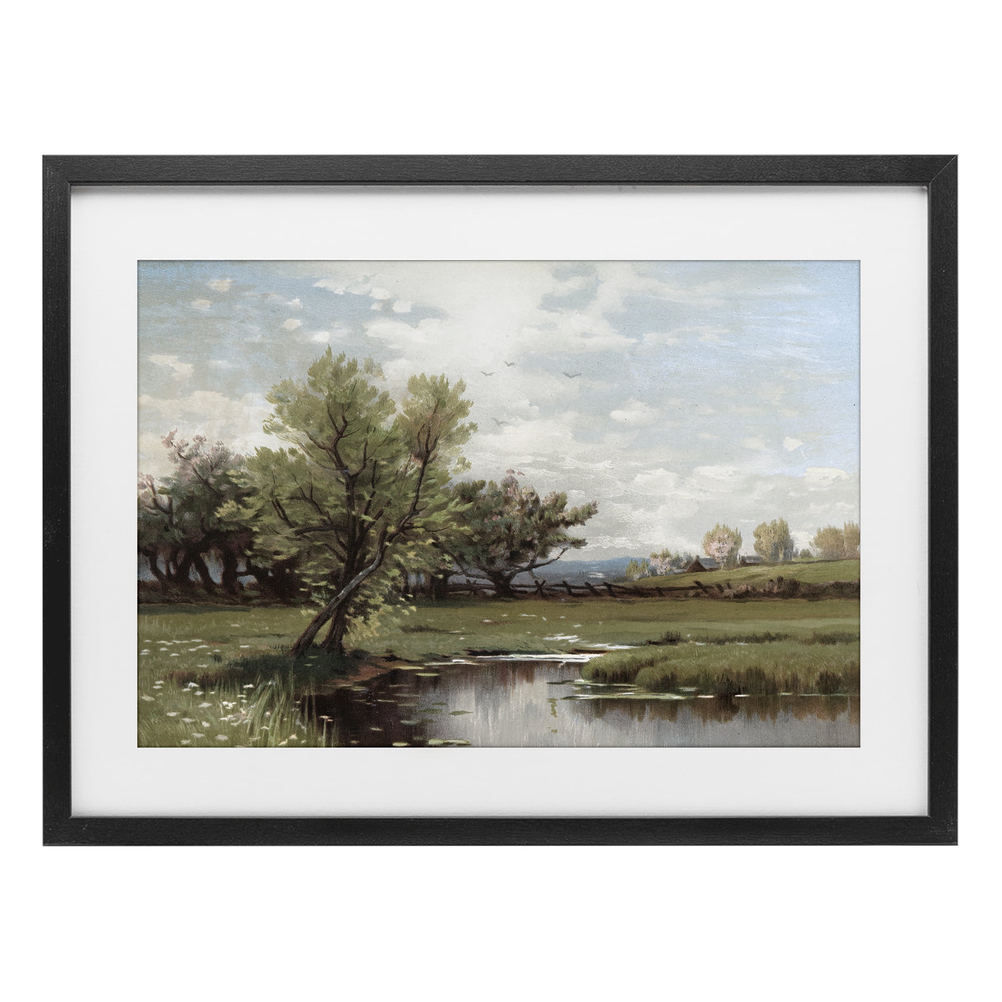 Stupell Industries Ecstatic Spring Landscape Black Framed Print Under Glass, design by Lula Bijoux & co.