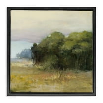 Stupell Industries Edge Of Forest Landscape Landscape & Nature Painting Black Floater Framed Canvas Art Print Wall Art, 18 x 18