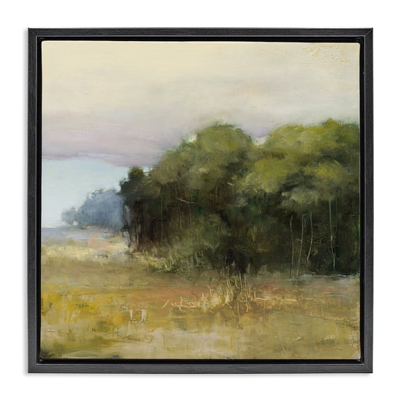 Stupell Industries Edge Of Forest Landscape Landscape & Nature Painting Black Floater Framed Canvas Art Print Wall Art, 25 x 25