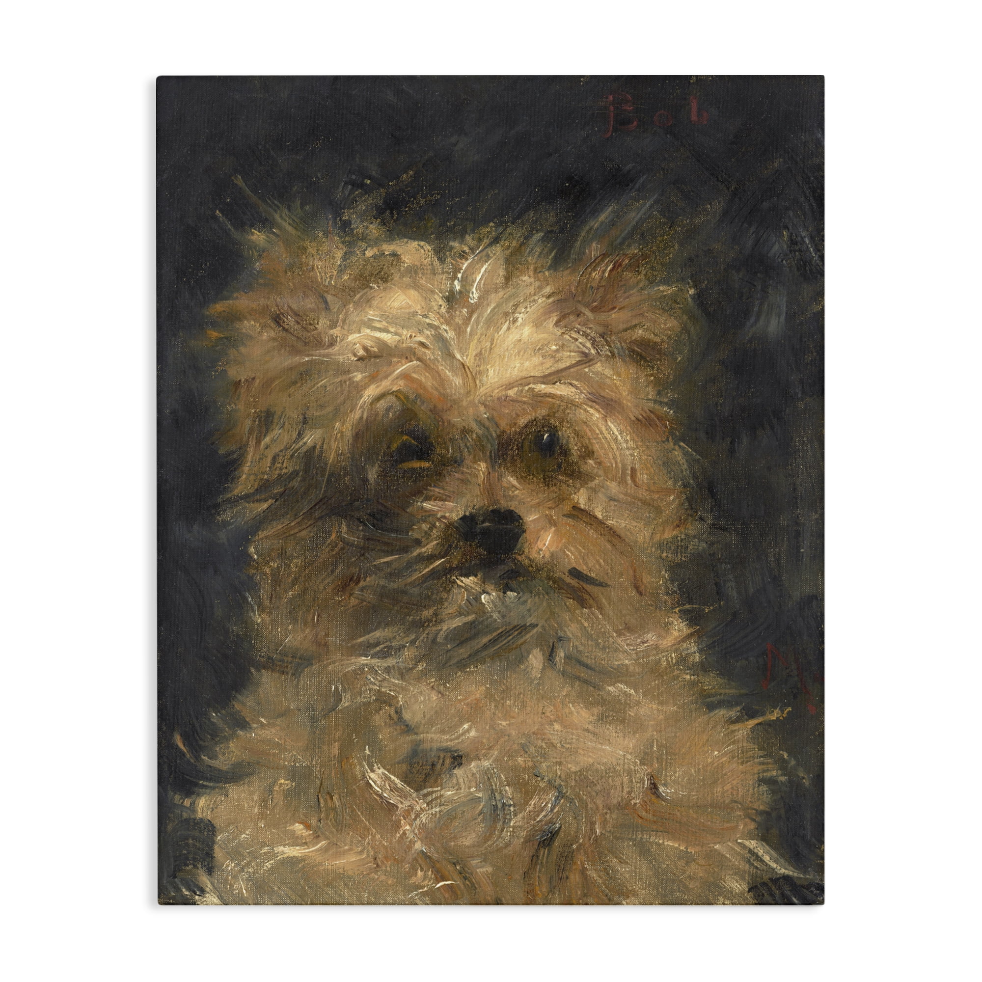 Stupell Industries Edouard Manet Dog Portrait Canvas Wall Art, design by Lil' Rue