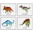 thumbnail image 1 of Stupell Industries Educational Dinosaur Types Animals Painting Gray Framed Art Print Wall Art, 14 x 11, Set of 4, 1 of 2