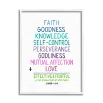 Stupell Industries Effective & Fruitful In Knowledge Peter 1:5-8 Proverbs, 11 x 14, Design by Raye Allison Creations