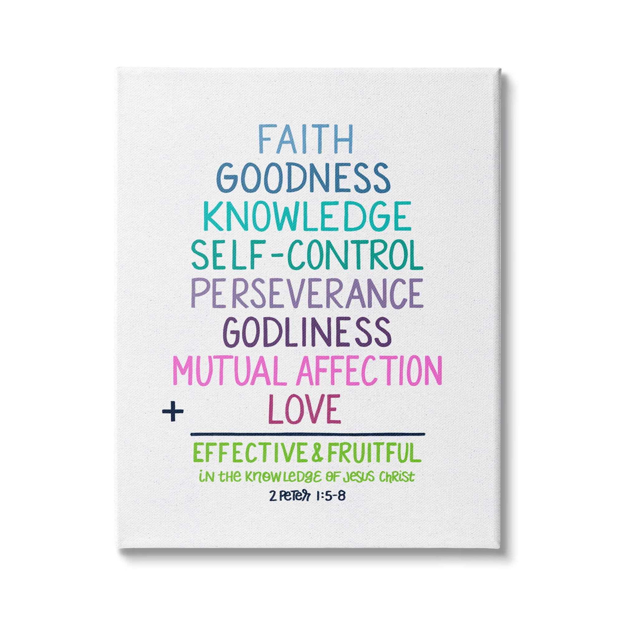 Stupell Industries Effective & Fruitful In Knowledge Peter 1:5-8 Proverbs, 36 x 48, Design by Raye Allison Creations