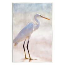 Stupell Industries Egret Wildlife Portrait Animals & Insects Painting Unframed Art Print Wall Art, 10 x 15
