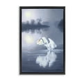 thumbnail image 1 of Stupell Industries Egret on Stormy Waters Animals & Insects Painting Black Floater Framed Canvas Art Print Wall Art, 21 x 31, 1 of 10