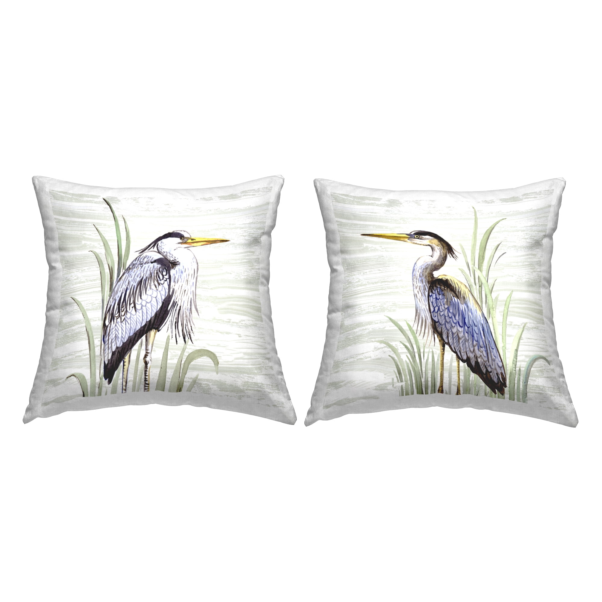 Stupell Industries Egrets in Tall Grass Decorative Printed Throw Pillow Design by Elena Vladykina.