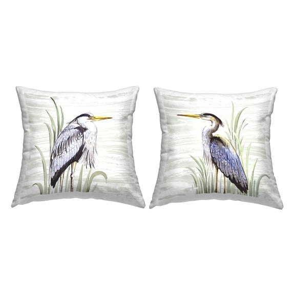 Stupell Industries Egrets in Tall Grass Decorative Printed Throw Pillow Design by Elena Vladykina.