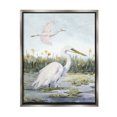 thumbnail image 1 of Stupell Industries Egrets in Wetland Landscape Animals & Insects Painting Gray Floater Framed Canvas Art Print Wall Art, 17 x 21, 1 of 10
