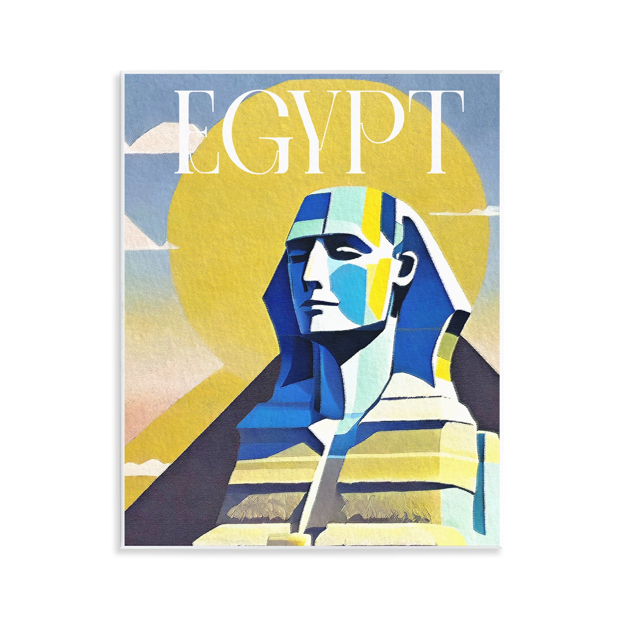 Stupell Industries Egypt Sphinx Landmark Buildings & Architecture Painting Unframed Art Print Wall Art, 11 x 14