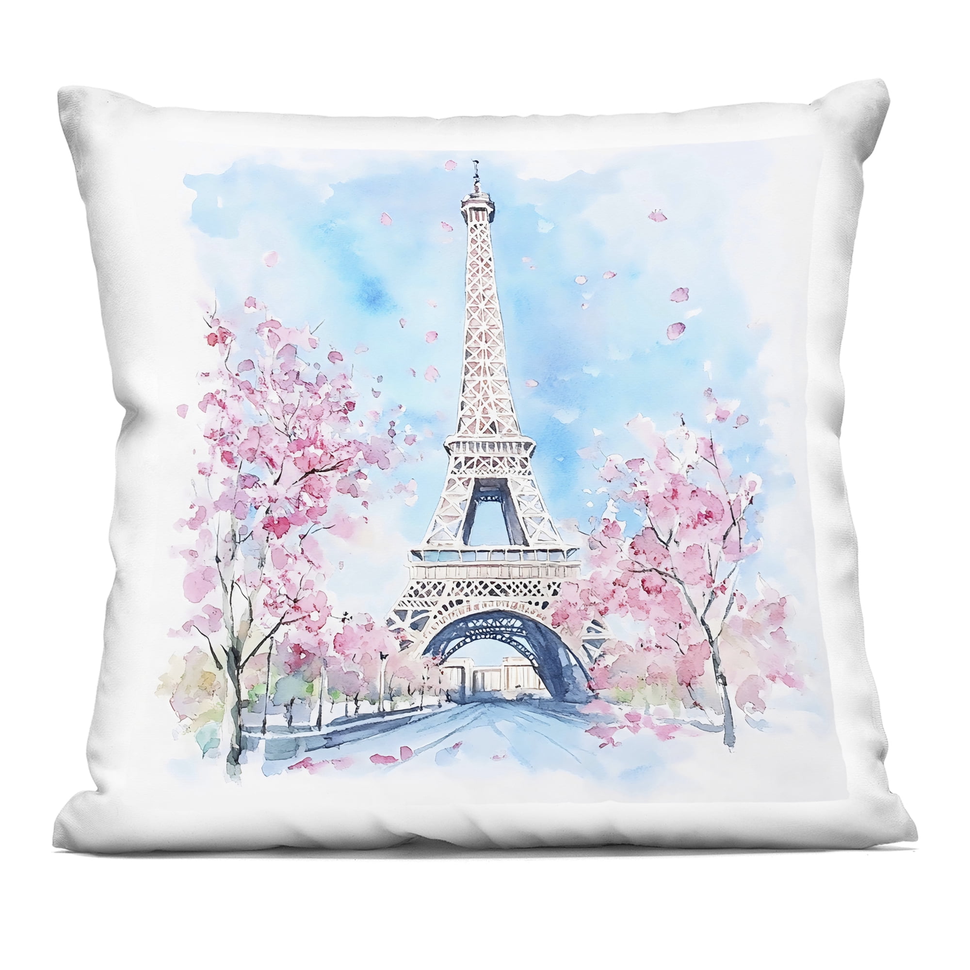 Stupell Industries Eiffel Tower Cherry Blossoms Decorative Printed Throw Pillow, design by Creative Studio