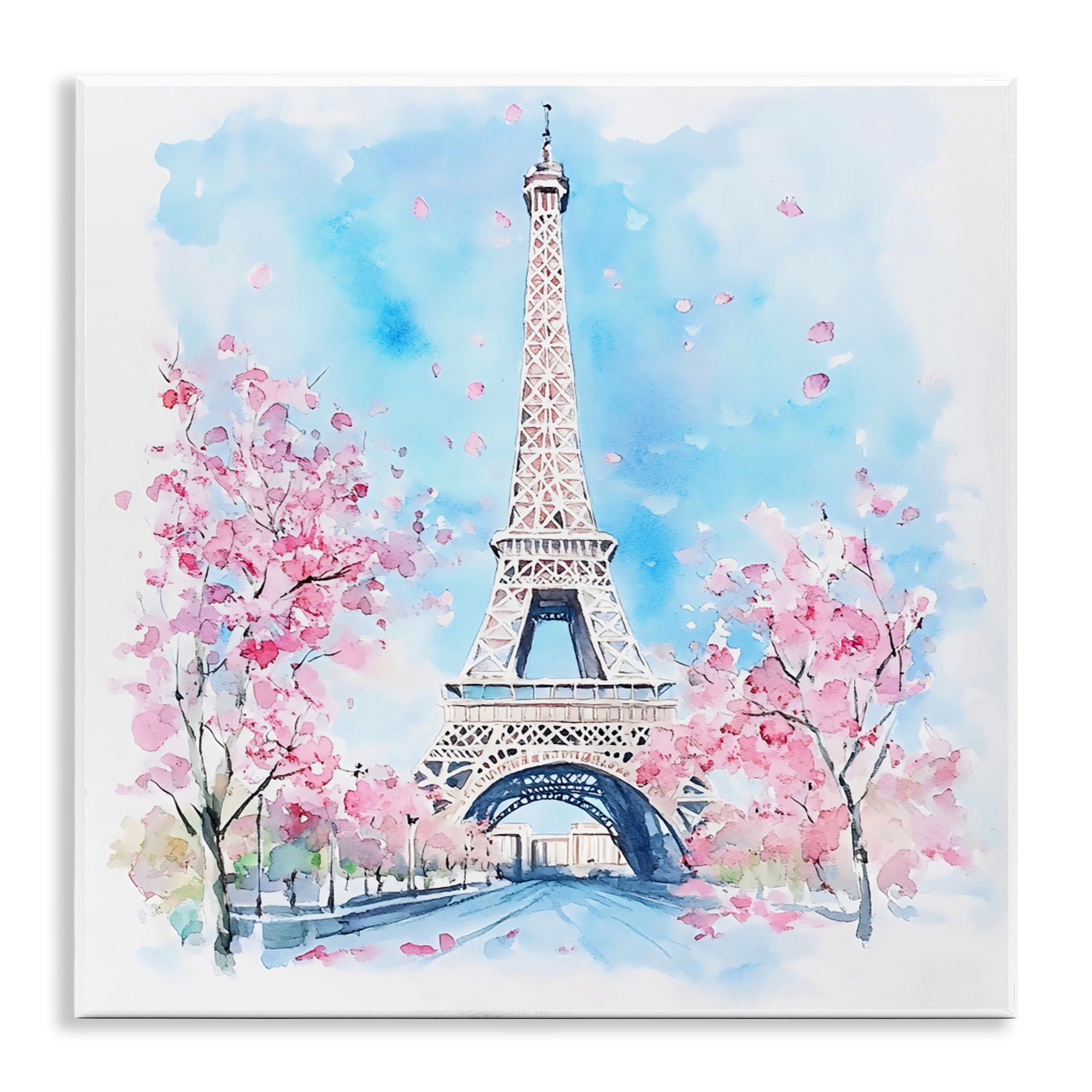 Stupell Industries Eiffel Tower Cherry Blossoms Wall Plaque Art, design by Creative Studio