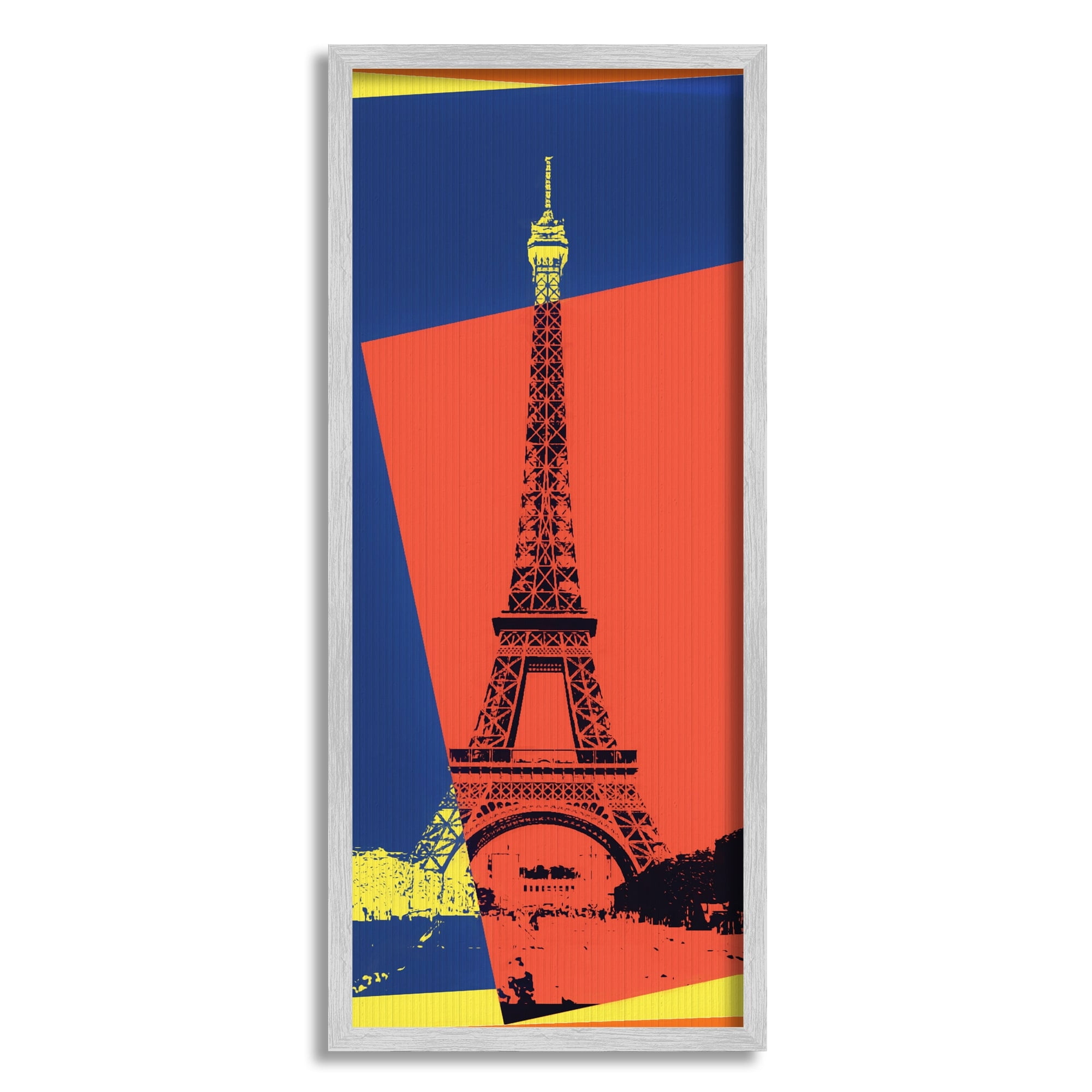 Stupell Industries Eiffel Tower Parisian Pop Art Travel Poster Collage,13 x 30, Design by Daniel Sproul