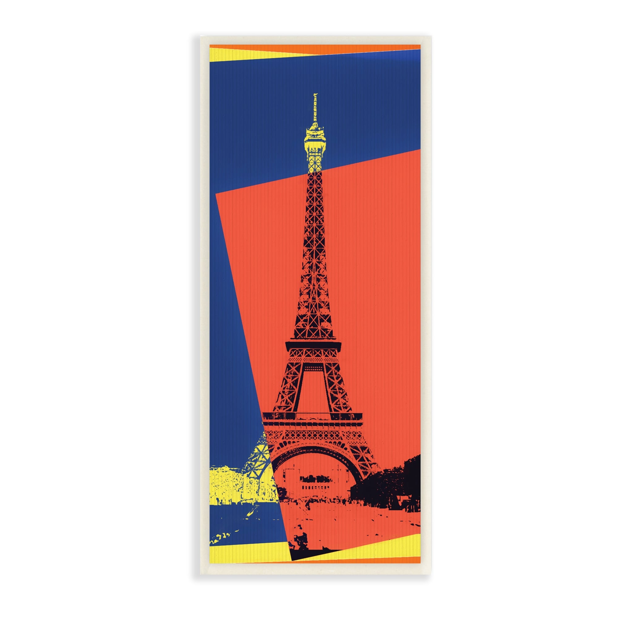Stupell Eiffel Tower Parisian Pop Art Travel Poster Collage Wood Wall Art - Multi-Color