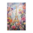 thumbnail image 1 of Stupell Industries Modern Eiffel Tower Surrounded By Florals Canvas Art, 16 x 24, by Creative Studio, 1 of 8