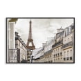 thumbnail image 1 of Stupell Industries Rustic Lodge Eiffel Tower Through Parisian Balconies Black Framed Giclee Art, 18 x 12, by CAD Designs, 1 of 8