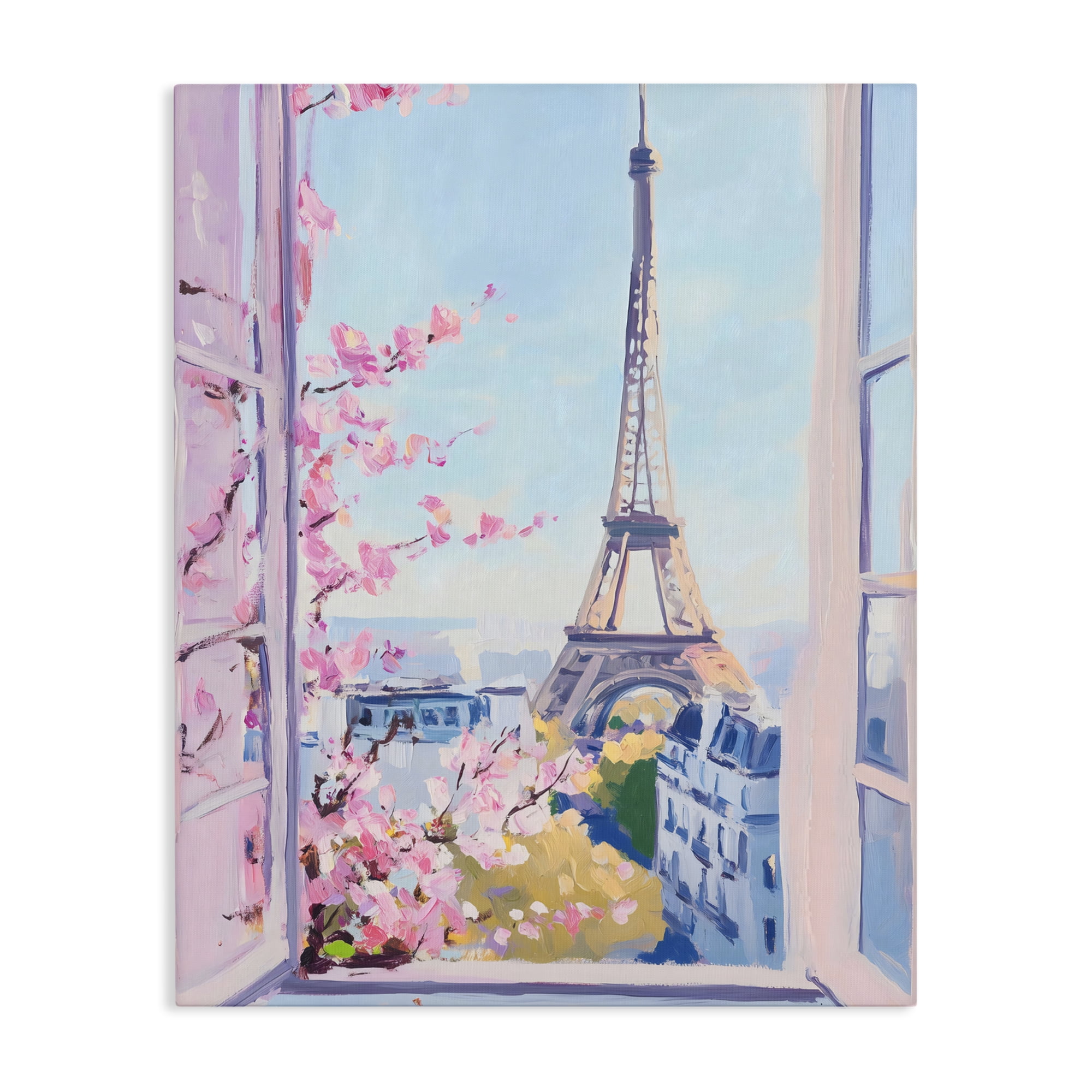 Stupell Industries Eiffel Tower View in Spring Canvas Wall Art, design by The Prints Vibe