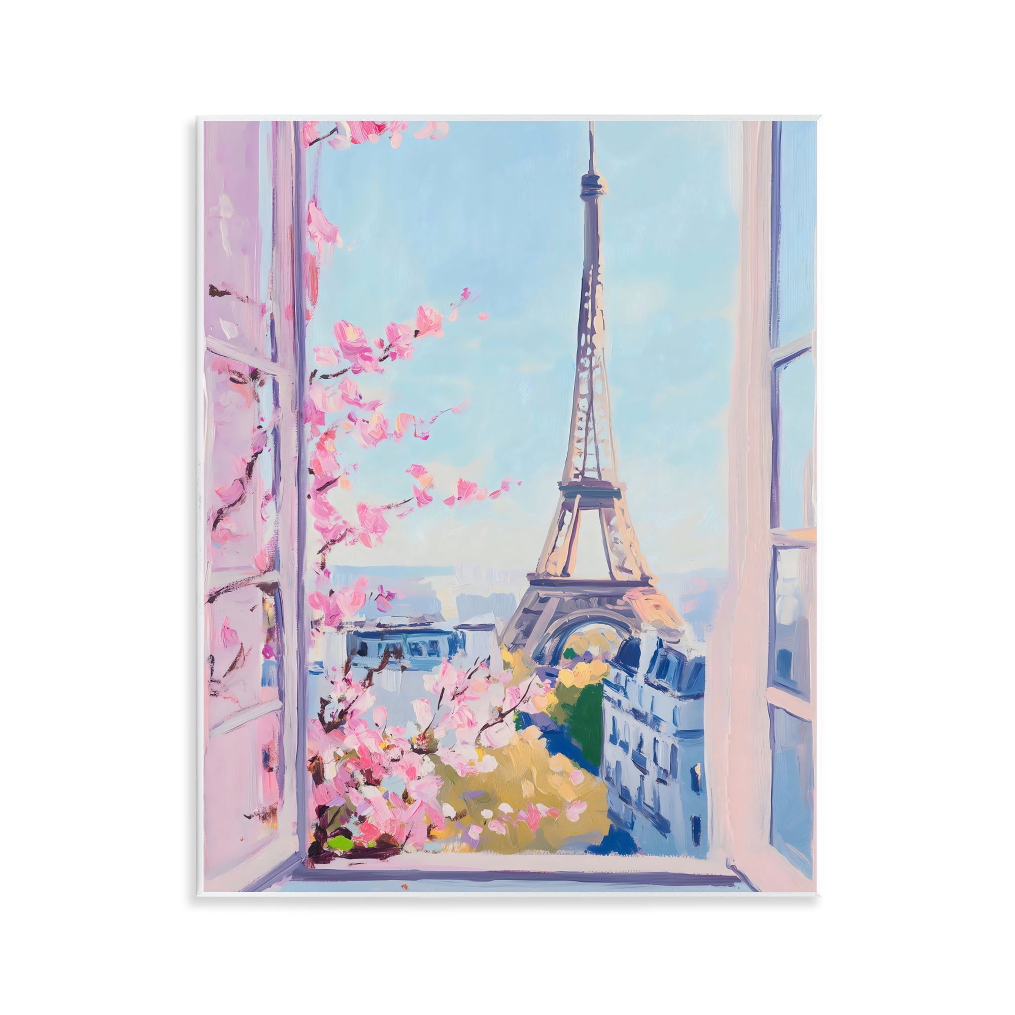 Stupell Industries Eiffel Tower View in Spring Wall Plaque Art, design by The Prints Vibe