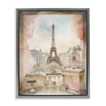thumbnail image 1 of Stupell Industries French Country Eiffel Tower Window View Gray Floating Frame Canvas Art, 17 x 21, by Creative Studio, 1 of 8