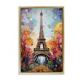 thumbnail image 1 of Stupell Industries Shabby Chic Eiffel Tower with Colorful Trees Gold Floating Frame Canvas Art, 21 x 31, by Creative Studio, 1 of 8