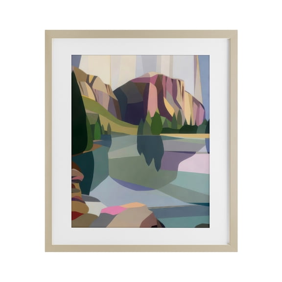 Stupell Industries El Capitan & Merced River Birch Framed Print Under Glass, design by Melba Browne