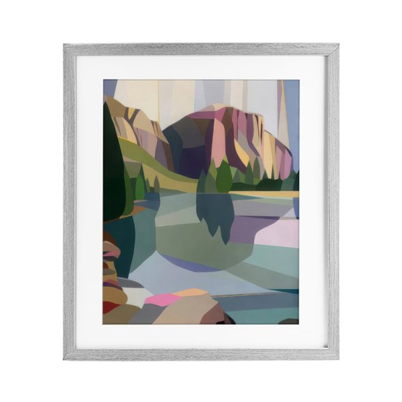 Stupell Industries El Capitan & Merced River Gray Framed Print Under Glass, design by Melba Browne