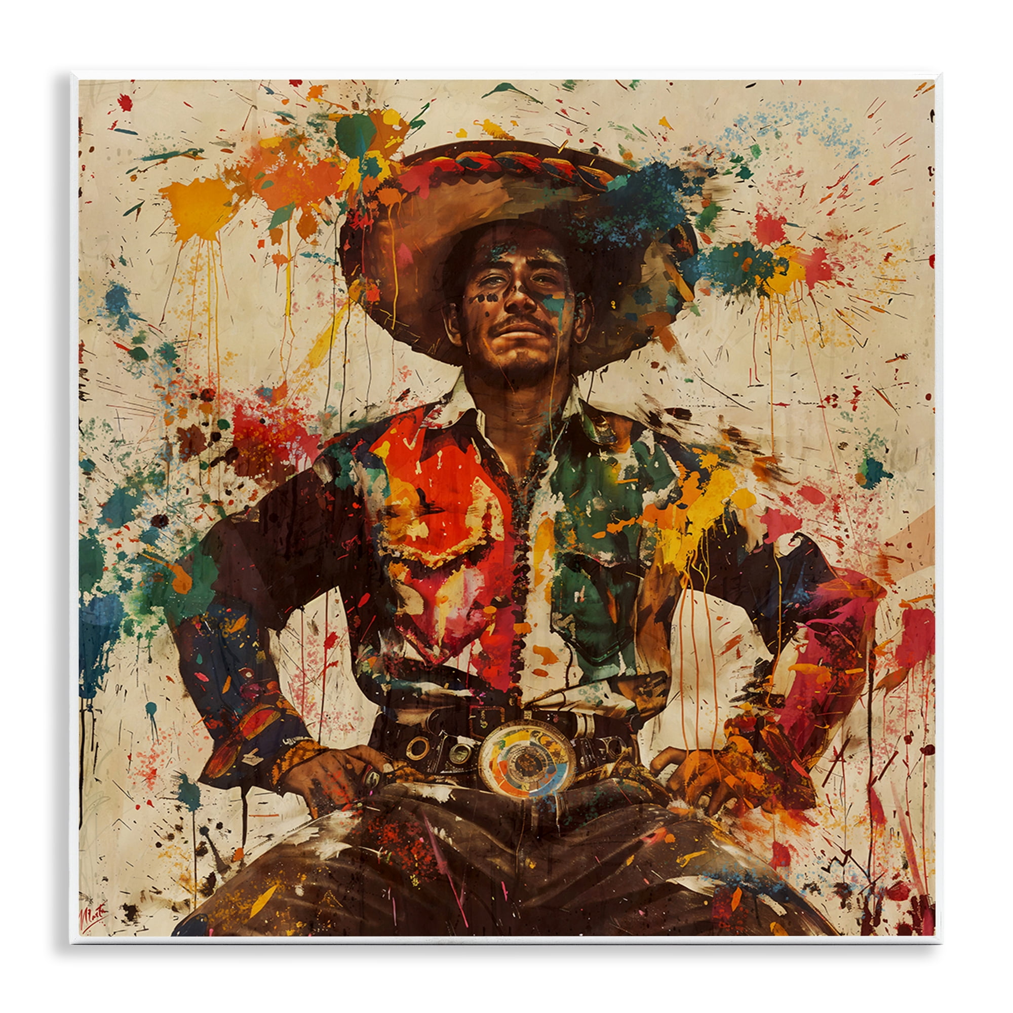 Stupell Industries El Mexicano with Paint Splatters Wall Plaque Art, design by Marta Wiley