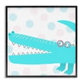 thumbnail image 1 of Stupell Industries Contemporary Electric Blue Crocodile Black Framed Giclee Art, 24 x 24, by Carla Daly, 1 of 8