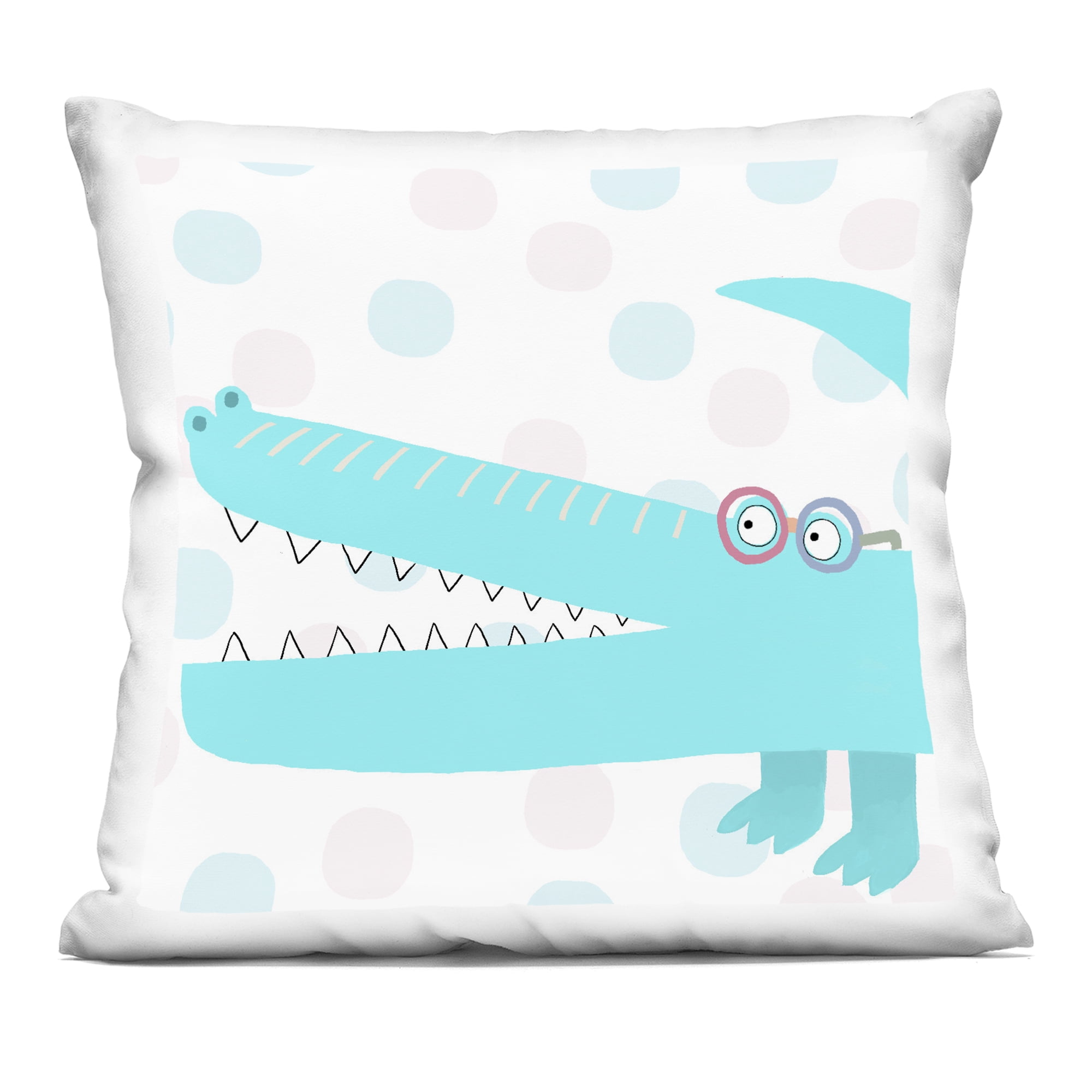Stupell Industries Electric Blue Crocodile Decorative Printed Throw Pillow, design by Carla Daly