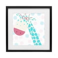 thumbnail image 1 of Stupell Industries Contemporary Electric Blue Giraffe Black Framed Print Under Glass, 13 x 13, by Carla Daly, 1 of 8