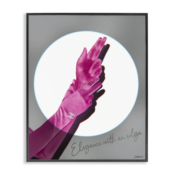 Stupell Industries Elegance With An Edge Fashion Painting Black Framed Art Print Wall Art, 11 x 14