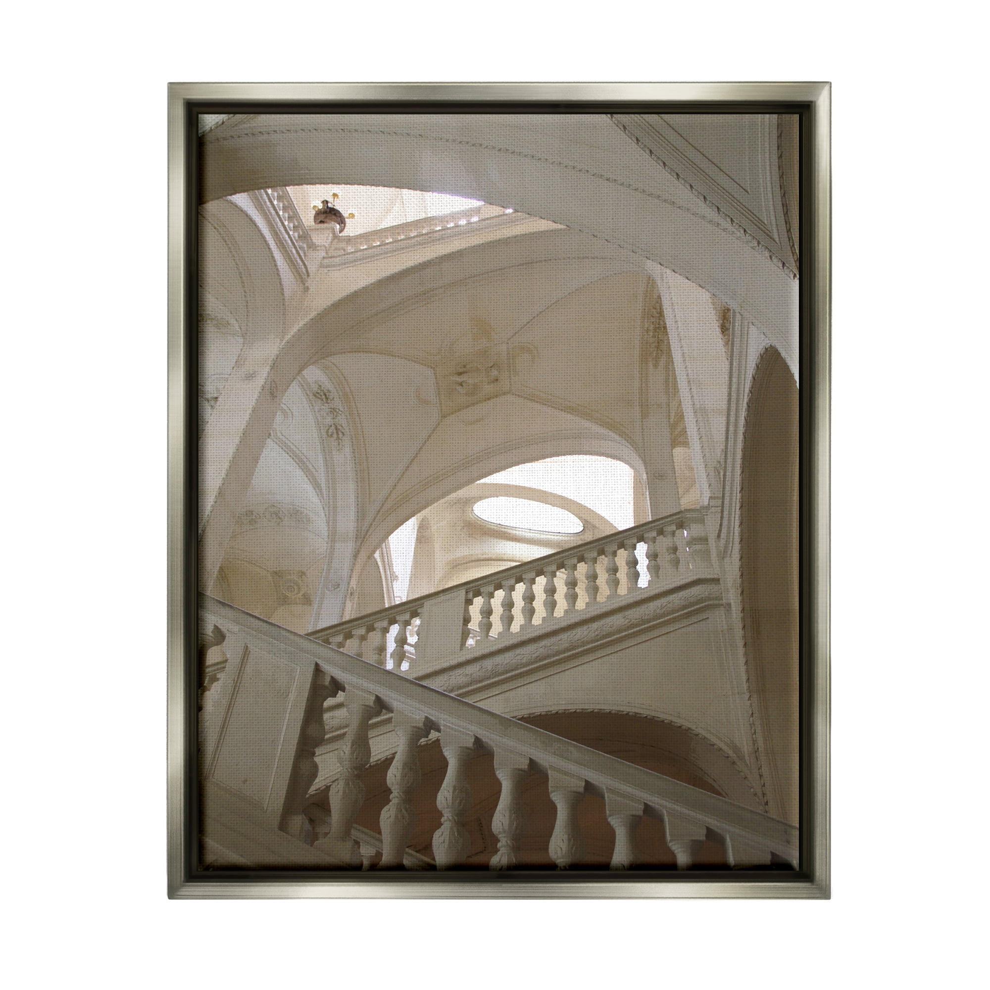 Stupell Industries Elegant Architecture Photography Travel & Places Photography Gray Floater Framed Art Print Wall Art, 17 x 21