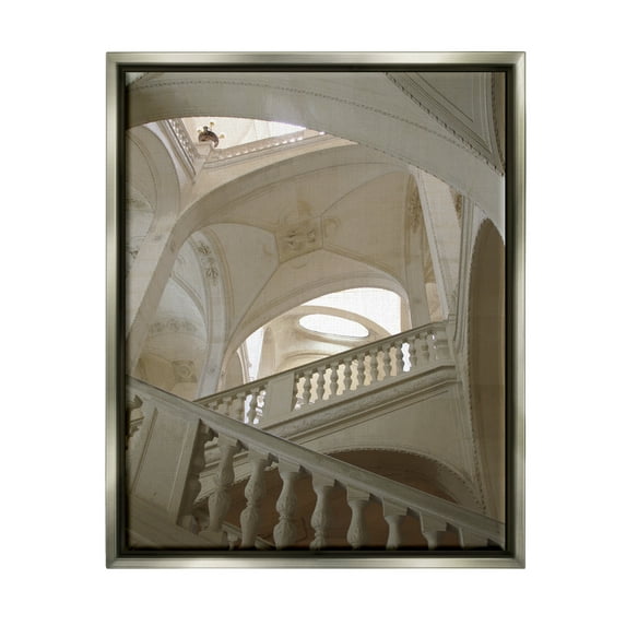 Stupell Industries Elegant Architecture Photography Travel & Places Photography Gray Floater Framed Art Print Wall Art, 25 x 31