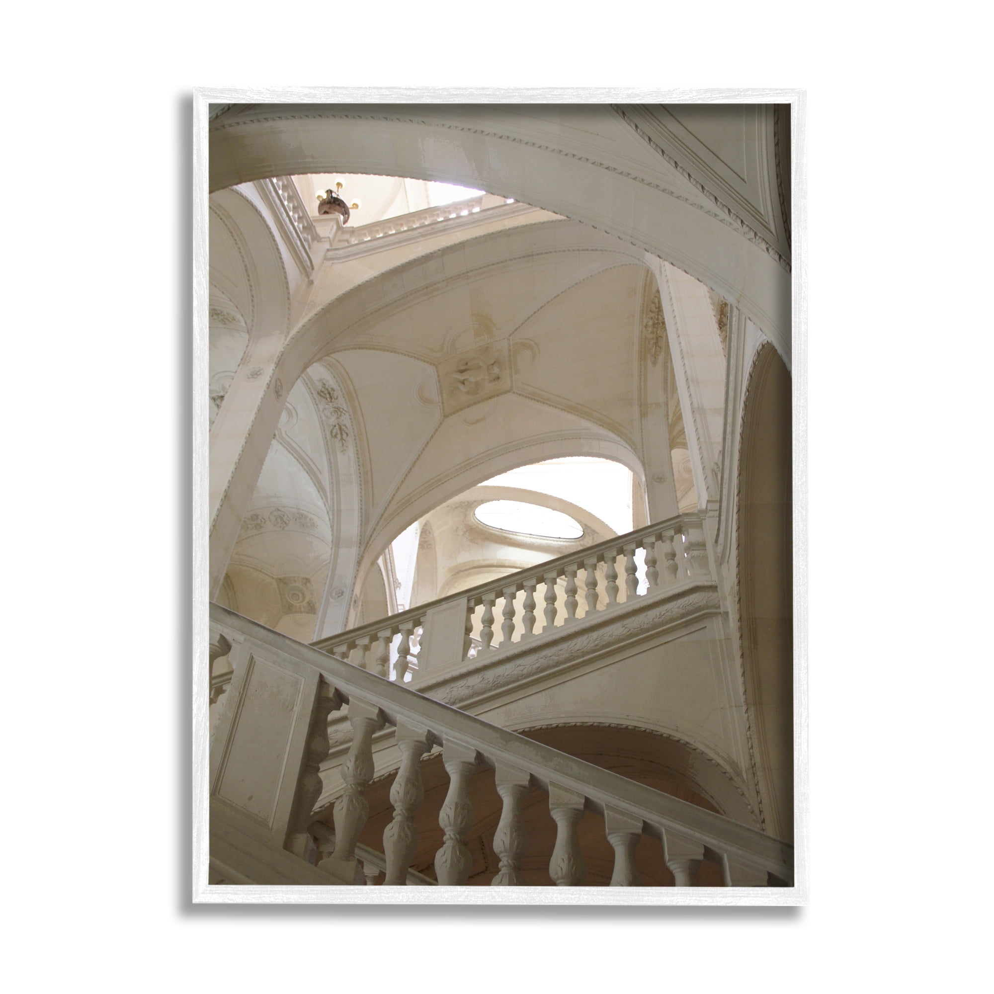 Stupell Industries Elegant Architecture Photography Travel & Places Photography White Framed Art Print Wall Art, 16 x 20