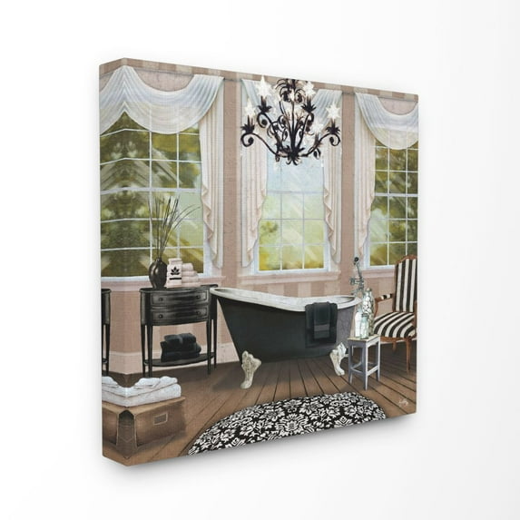 Stupell Industries Elegant Beautiful Bathroom Designer Pink Painting XL Canvas Wall Art by Elizabeth Medley