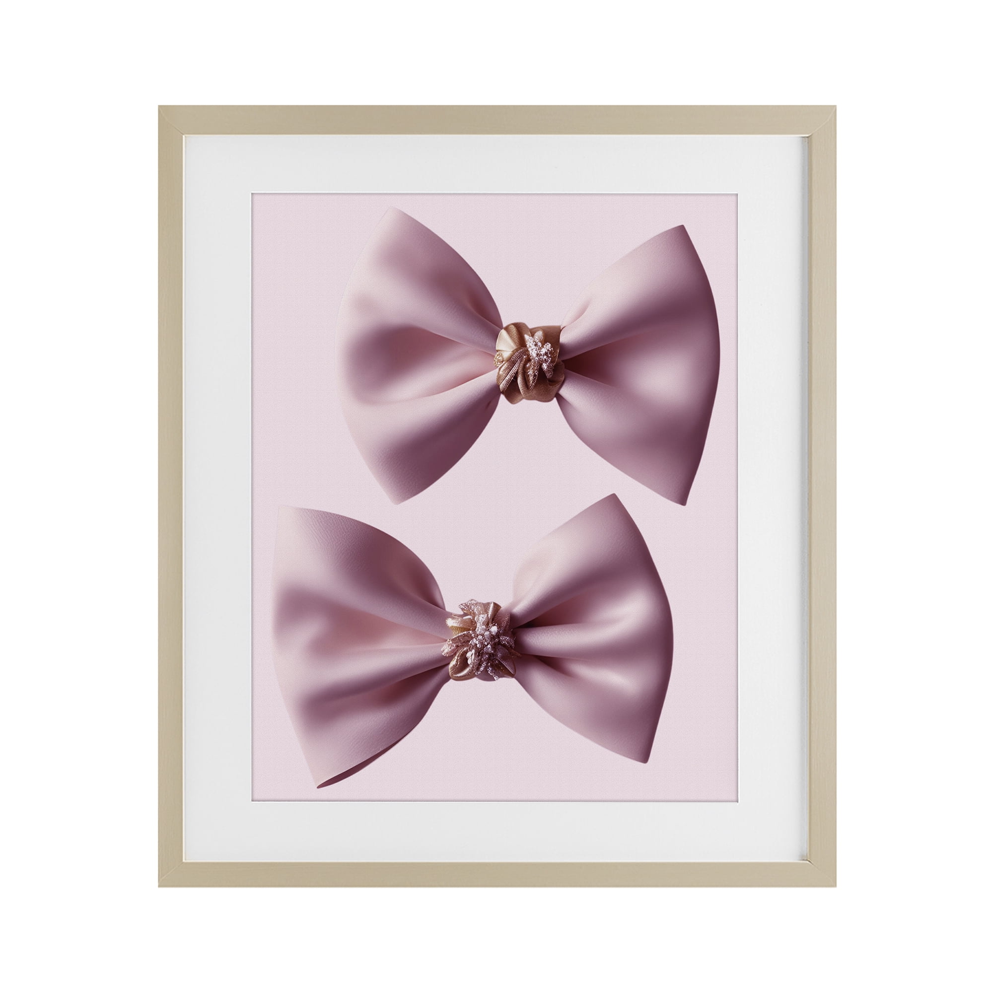Stupell Industries Elegant Bows with Glam Details Birch Framed Print Under Glass, design by Jesse Keith