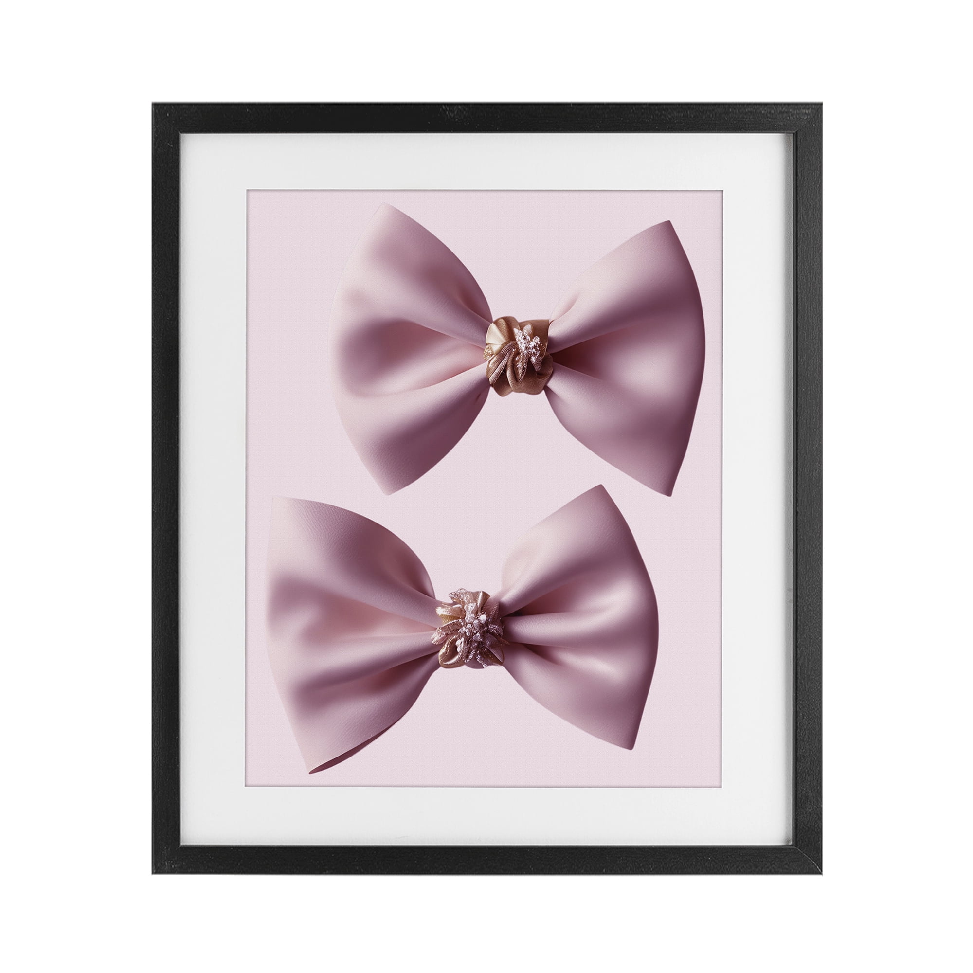 Stupell Industries Elegant Bows with Glam Details Black Framed Print Under Glass, design by Jesse Keith