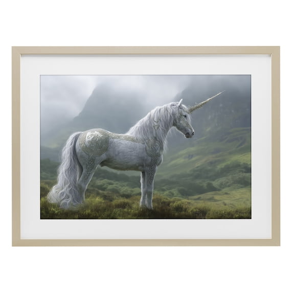 Stupell Industries Eclectic Elegant Celtic Unicorn Birch Framed Print Under Glass, 23 x 17, by The Wands Want