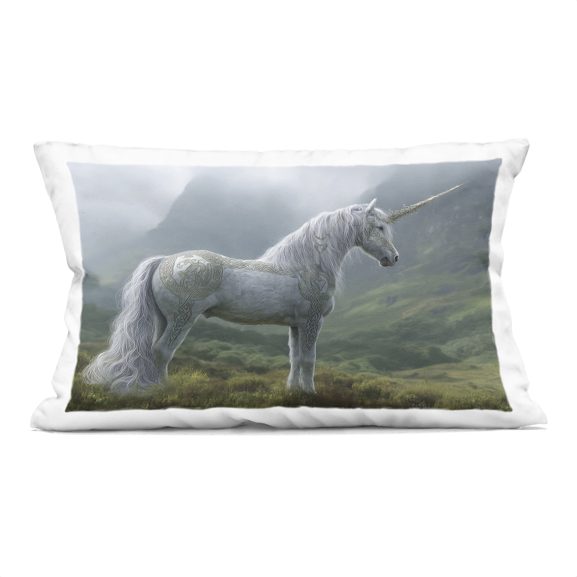 Stupell Industries Elegant Celtic Unicorn Decorative Printed Throw Pillow, design by The Wands Want, 14 x 7 x 20
