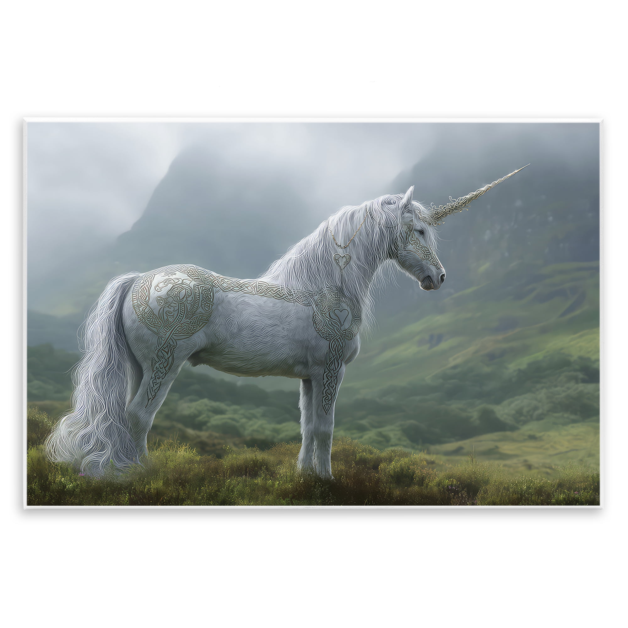 Stupell Industries Elegant Celtic Unicorn Wall Plaque Art, design by The Wands Want